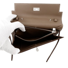 将图像加载到图库查看器中,HERMES Kelly wallet long to go Etoupe Evercolor