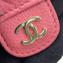 将图像加载到图库查看器中,CHANEL Matelasse Bifold Wallet Card Case PinkA80799 Caviar Leather