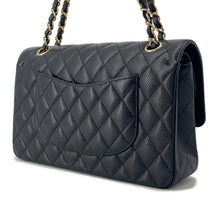 Load image into Gallery viewer, CHANEL Matelasse W-Flap W-Chain Shoulder Bag BlackA01112 Caviar Leather Size 25