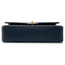 Load image into Gallery viewer, CHANEL Matelasse W-Flap W-Chain Shoulder Bag BlackA01112 Caviar Leather Size 25
