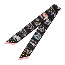 将图像加载到图库查看器中,HERMES Twilly HERMES Story Black/Grease/Rose Silk100%