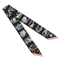 将图像加载到图库查看器中,HERMES Twilly HERMES Story Black/Grease/Rose Silk100%