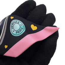 将图像加载到图库查看器中,HERMES Twilly HERMES Story Black/Grease/Rose Silk100%
