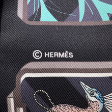 将图像加载到图库查看器中,HERMES Twilly HERMES Story Black/Grease/Rose Silk100%