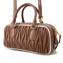 将图像加载到图库查看器中,MIUMIU Arkady 2WAY Handbag Camel5BB142 Leather Size regular