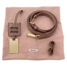 将图像加载到图库查看器中,MIUMIU Arkady 2WAY Handbag Camel5BB142 Leather Size regular