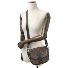将图像加载到图库查看器中,LOUIS VUITTON Montsouris Messenger NoirM47060 Monogram Macassar Canvas Size PM