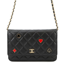 将图像加载到图库查看器中,CHANEL Monaco Series Chain Wallet BlackAP3076 Lambskin