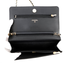 将图像加载到图库查看器中,CHANEL Monaco Series Chain Wallet BlackAP3076 Lambskin