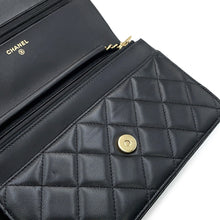 将图像加载到图库查看器中,CHANEL Monaco Series Chain Wallet BlackAP3076 Lambskin