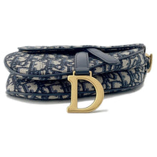 Load image into Gallery viewer, Dior Saddle Oblique One Shoulder Bag NavyM0455CTZQ Canvas Leather