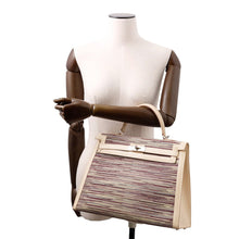 将图像加载到图库查看器中,HERMES Kelly Beige/Multicolor Vibrato Size 35
