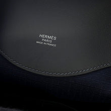Load image into Gallery viewer, HERMES HERMES Slicked Back Blue・Marine/Caban Toile Bivouac Swift Leather