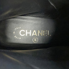 将图像加载到图库查看器中,CHANEL CC Logo long boots BlackG38428 Patent Leather Nylon Size 39C