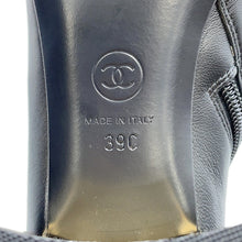 Load image into Gallery viewer, CHANEL CC Logo long boots BlackG38428 Patent Leather Nylon Size 39C