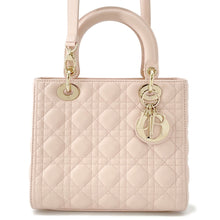 将图像加载到图库查看器中,Dior Lady Dior Canage Powder PinkM0565ONGE_M413 Lambskin Size Medium