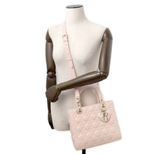 将图像加载到图库查看器中,Dior Lady Dior Canage Powder PinkM0565ONGE_M413 Lambskin Size Medium