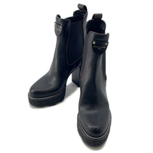 将图像加载到图库查看器中,LOUIS VUITTON LV Beaubourg EncreBoots Black1AABB5 Calf Leather Monogram Size 37