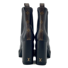 将图像加载到图库查看器中,LOUIS VUITTON LV Beaubourg EncreBoots Black1AABB5 Calf Leather Monogram Size 37