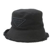 将图像加载到图库查看器中,PRADA fringe bucket hat Black1HC137 Cotton100%