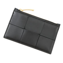 将图像加载到图库查看器中,Bottega Veneta Maxi INTRECCIATO Cassette Card Case Black681010 Leather
