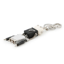 将图像加载到图库查看器中,PRADA Robot Bag Charm White/Black2TR101 Saffiano LeatherLeather Metal