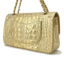 将图像加载到图库查看器中,CHANEL Double Flap ChainShoulder Bag GoldA01112 Embossed Leather Size 25