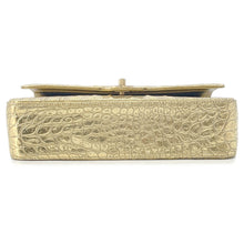 将图像加载到图库查看器中,CHANEL Double Flap ChainShoulder Bag GoldA01112 Embossed Leather Size 25