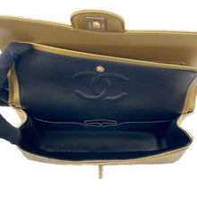 将图像加载到图库查看器中,CHANEL Double Flap ChainShoulder Bag GoldA01112 Embossed Leather Size 25