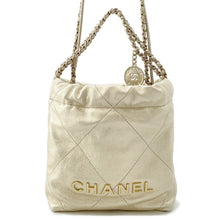 Load image into Gallery viewer, CHANEL CHANEL22 ChainShoulder Bag GoldAS3980 Shiny Calf Leather Size Mini