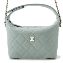 将图像加载到图库查看器中,CHANEL Hobo ChainShoulder Mint blueAP4386 Caviar Leather