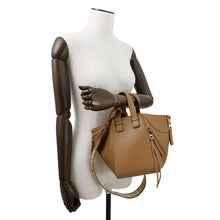 将图像加载到图库查看器中,LOEWE hammock Oak BrownA538H13X14 Calf Leather Size compact