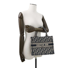 Load image into Gallery viewer, Dior Book tote Navy/BeigeM1265ZRIW Canvas Size Small