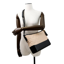 Load image into Gallery viewer, CHANEL Gabriel de CHANEL Hobo ChainShoulder Bag Beige/BlackA93824 Calf Leather