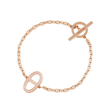 将图像加载到图库查看器中,HERMES Chaine d'Ancre Contour Bracelet Size SHH122404B 00SH 18K Pink Gold