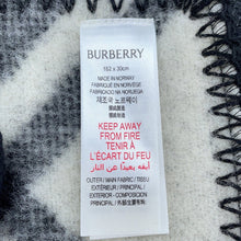 Load image into Gallery viewer, BURBERRY Check Wool Scarf Black80792461 Wool 100%