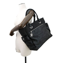 Load image into Gallery viewer, CHANEL Paris-Biarritz Tote Bag BlackA34210 Leather Canvas Size GM