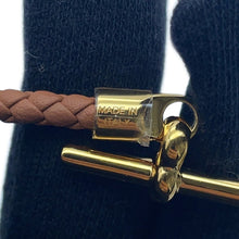 将图像加载到图库查看器中,HERMES Etrier Bracelet Size T2 Gold Swift Leather