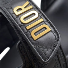 将图像加载到图库查看器中,Dior Dior Act Sandals Black Leather Size 35H