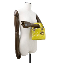 Load image into Gallery viewer, Dior Lady Dior 2Way Handbag LimeGreenM0505OWCB Patent Leather Size Mini