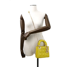 Load image into Gallery viewer, Dior Lady Dior 2Way Handbag LimeGreenM0505OWCB Patent Leather Size Mini