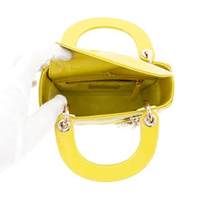 Load image into Gallery viewer, Dior Lady Dior 2Way Handbag LimeGreenM0505OWCB Patent Leather Size Mini
