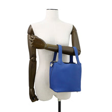 将图像加载到图库查看器中,HERMES Picotin Lock Blue france Taurillon Maurice Size PM