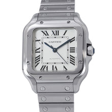 Load image into Gallery viewer, CARTIER Santos de Cartier MM W35.1mm Stainless Steel Silver DialWSSA0029