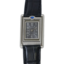 将图像加载到图库查看器中,CARTIER Tank bath currant SM W22mm Stainless Steel Leather Gray DialW1016830