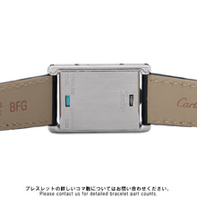 将图像加载到图库查看器中,CARTIER Tank bath currant SM W22mm Stainless Steel Leather Gray DialW1016830