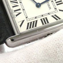 将图像加载到图库查看器中,CARTIER tank mast LM H33.7mmxW25.5mm Stainless Steel Leather Silver DialWSTA0041