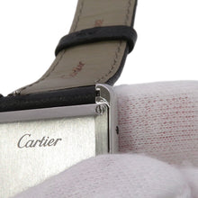 将图像加载到图库查看器中,CARTIER tank mast LM H33.7mmxW25.5mm Stainless Steel Leather Silver DialWSTA0041