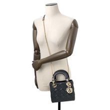 将图像加载到图库查看器中,Dior Lady Dior BlackM0505 ONGE-M900 Lambskin Size Mini