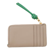 Load image into Gallery viewer, LOEWE Knot Coin Card Holder Sand/Tropical GreenCEM1Z40X02 shiny napa calf